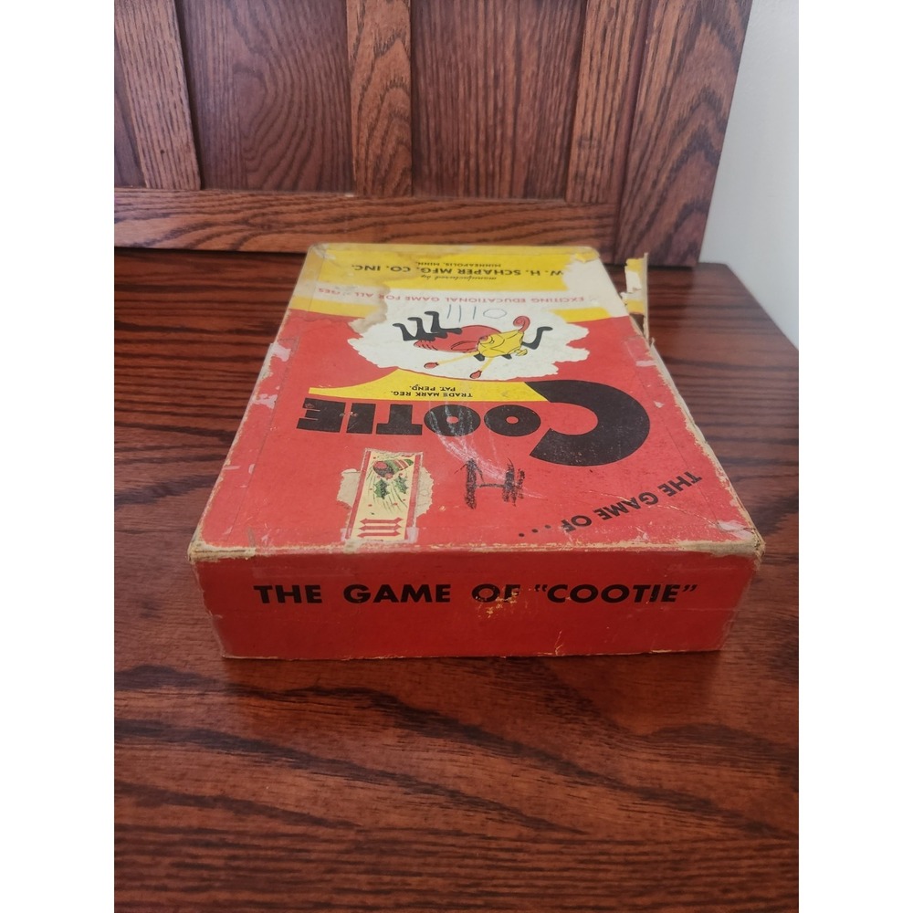 Vintage Game Of Cootie 1949 Original Box W.H. Schaper Manufacturing - Picture 3 of 10